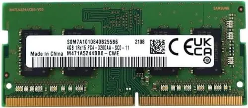 SAMSUNG RAM 4GB DDR4 SO-DIMM PC4 3200MHz 260-Pin Non-ECC CL22 1.2V M4